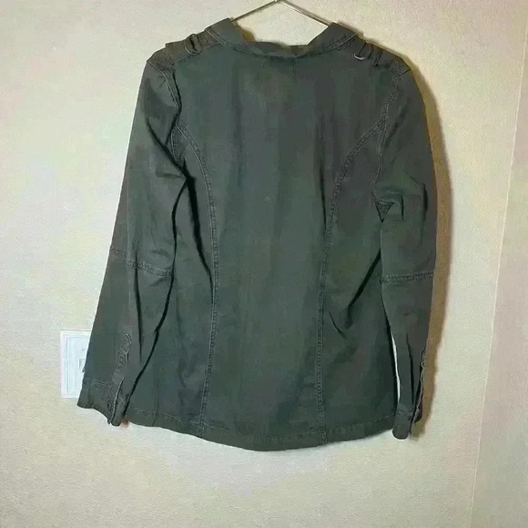 Maurice jacket size large army green with buttons p2p:21in length:28in - Picture 7 of 7